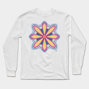 Flower Retro Mandala Long Sleeve T-Shirt